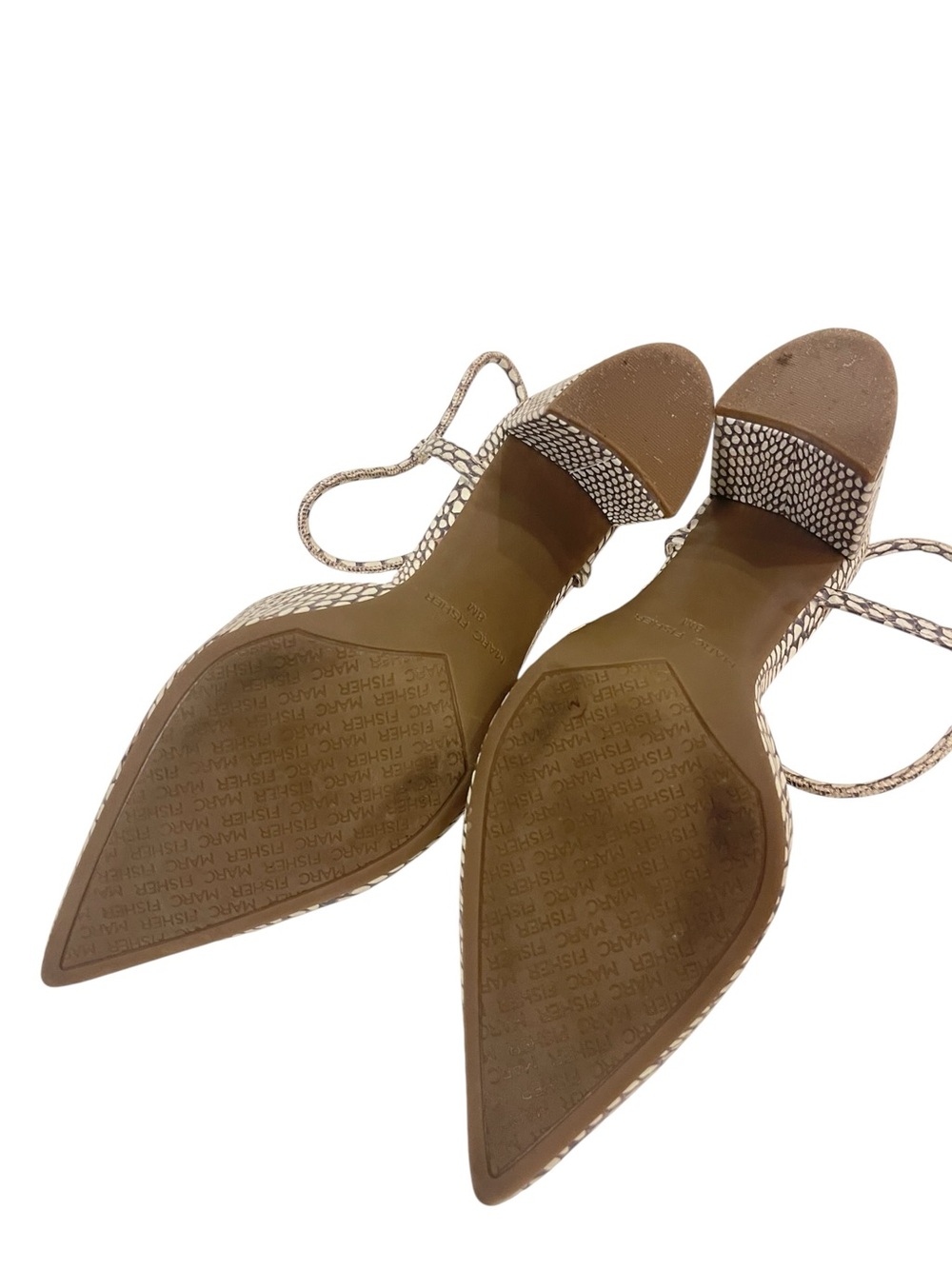 Marc Fisher Callo Ankle-Strap Block Heel Pumps Snake Print - Picture 5 of 6